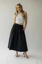 The Jolynn Flare Maxi Skirt in Black