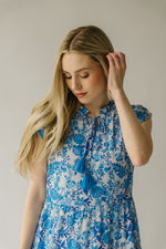 The McNeil Floral Tie Dress in Blue