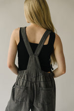 The Traskwood Stone Washed Jumpsuit in Black