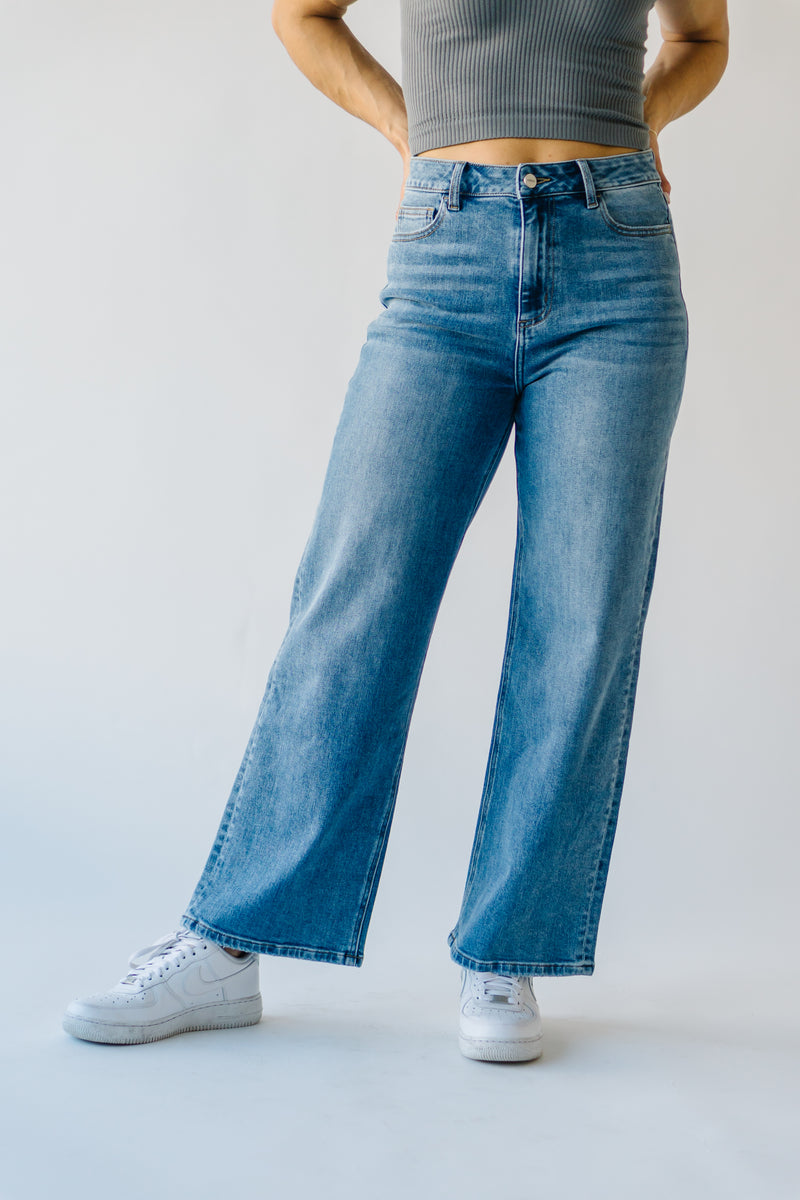 The Cleaned Up Jack Wide Leg Jean in Denim Blue