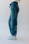 Free People: We The Free Moxie Pull-On Barrel Jeans in Timeless Blue