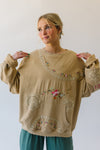 Free People: Grams Attic Sweatshirt in Mushroom Combo