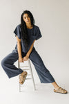 The Jackman Striped Pant in Dusty Blue