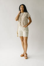 The Wagler Bermuda Mom Short in Ditsy Floral Denim (PRE-ORDER: SHIPS END OF APRIL)