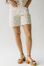 The Wagler Bermuda Mom Short in Ditsy Floral Denim (PRE-ORDER: SHIPS END OF APRIL)