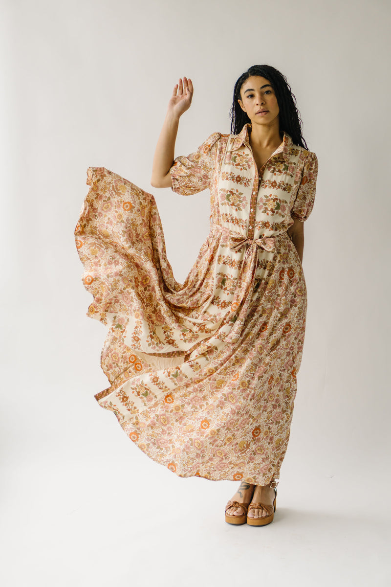 The Duxbury Floral Maxi Dress in Vintage Cream