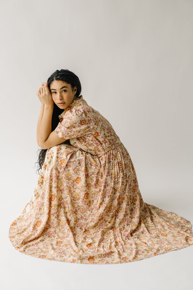 The Duxbury Floral Maxi Dress in Vintage Cream