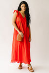 The Dutton Eyelet Maxi Dress in Red Hibiscus