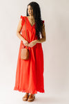 The Dutton Eyelet Maxi Dress in Red Hibiscus