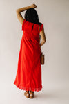 The Dutton Eyelet Maxi Dress in Red Hibiscus