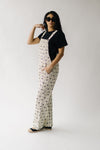 The Dreyling Floral Patterned Overall in Cream + Black