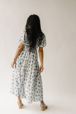 The Einerson Collared Floral Dress in French Blue