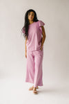 The Allen Mineral Washed Knit Pant in Antique Rose