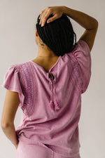 The Arnold Mineral Washed Knit Tee in Antique Rose