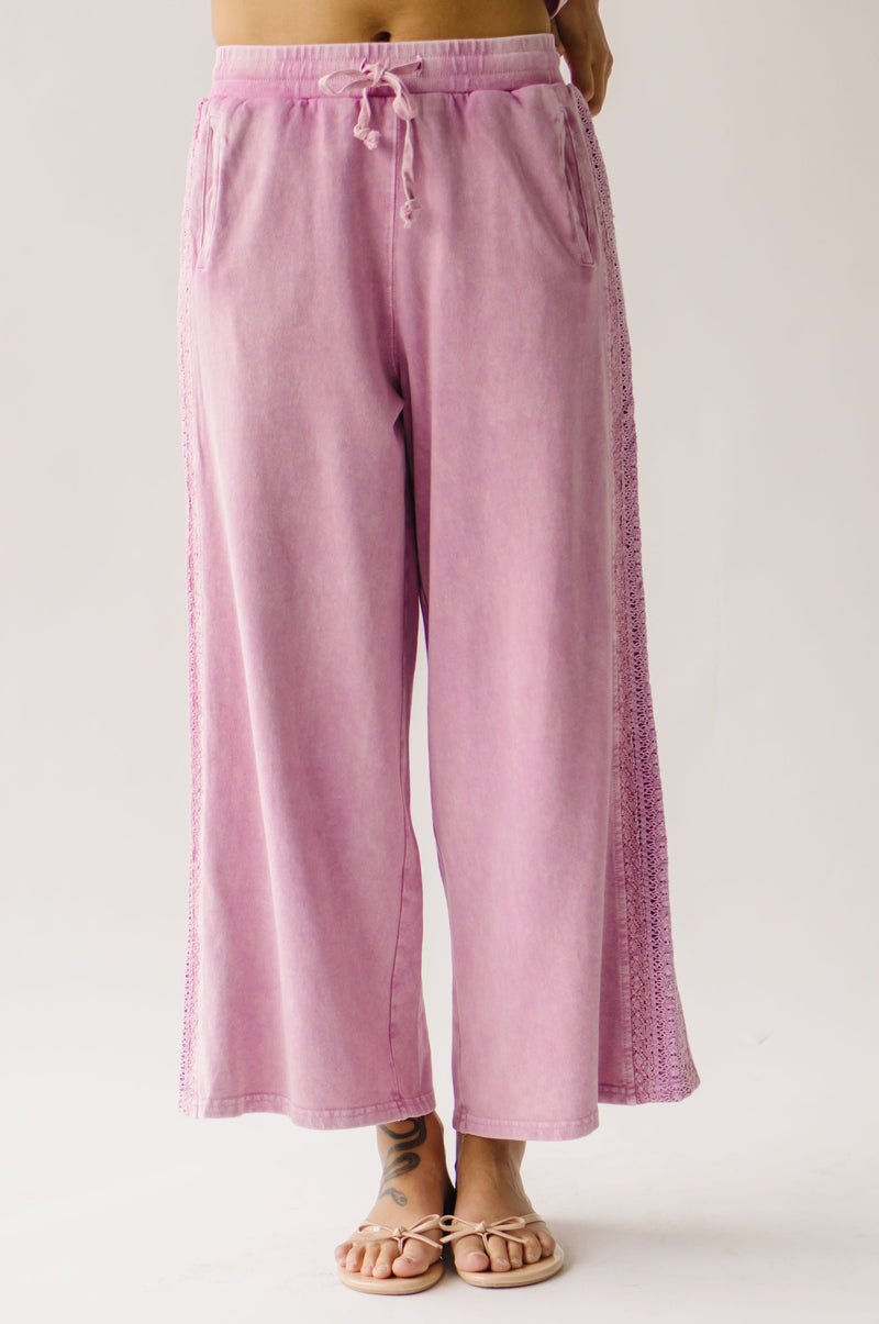 The Allen Mineral Washed Knit Pant in Antique Rose