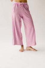 The Allen Mineral Washed Knit Pant in Antique Rose