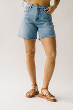 The Wagler Bermuda Mom Short in Medium Denim
