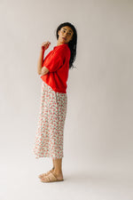 The Ronco Button-Down Sweater in Red