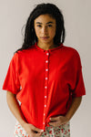 The Ronco Button-Down Sweater in Red