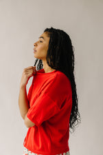 The Ronco Button-Down Sweater in Red