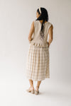 The Odelle Plaid Midi Skirt in Ivory