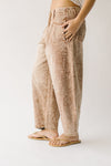 The Lavery Floral Barrel Jean in Almond