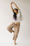 The Lavery Floral Barrel Jean in Almond