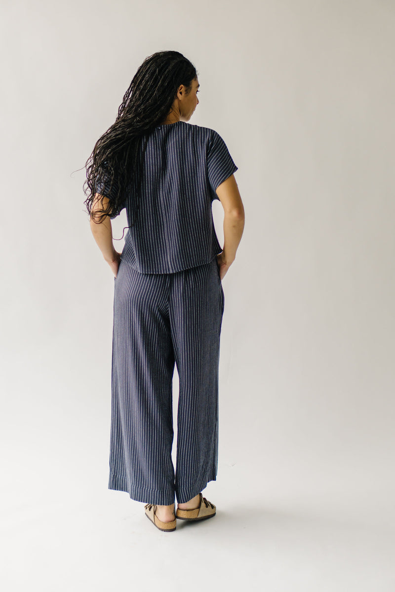 The Jackman Striped Pant in Dusty Blue