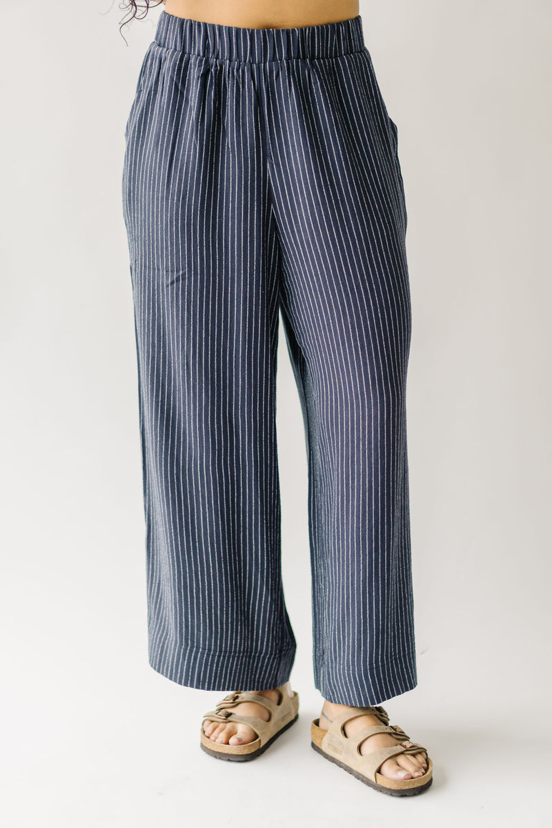 The Jackman Striped Pant in Dusty Blue