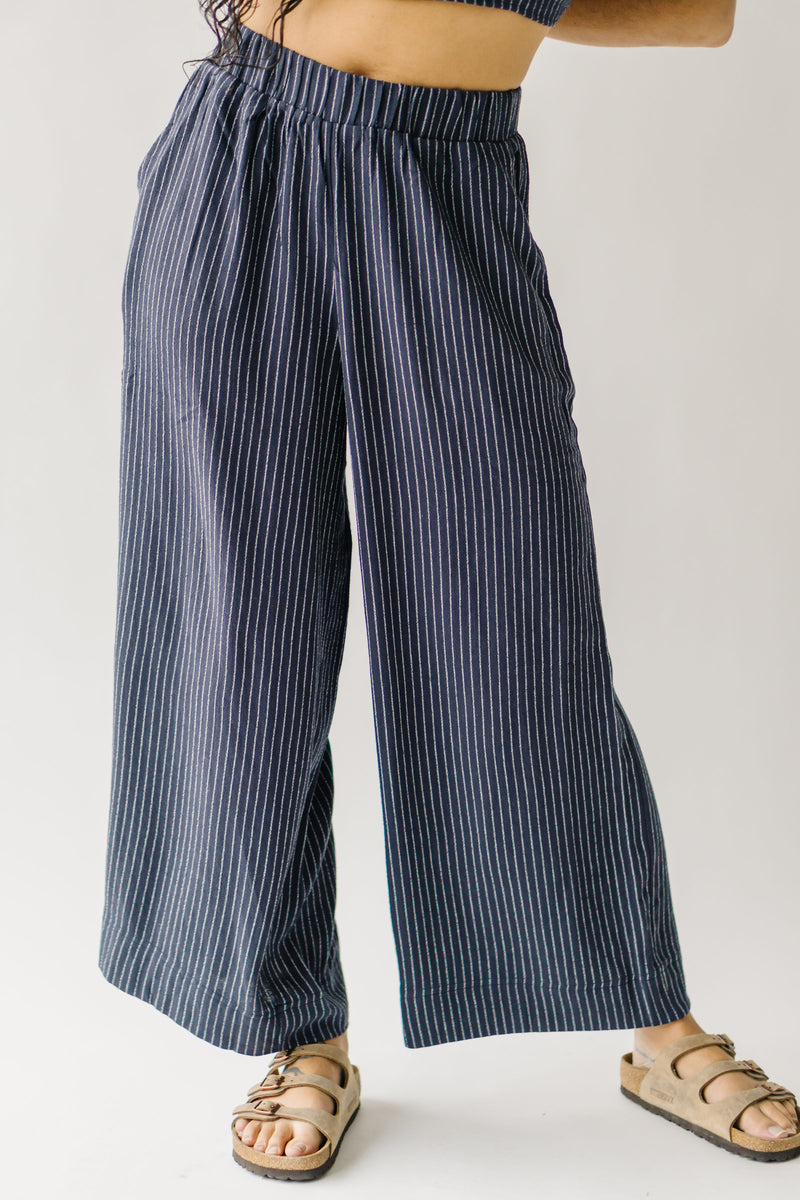 The Jackman Striped Pant in Dusty Blue