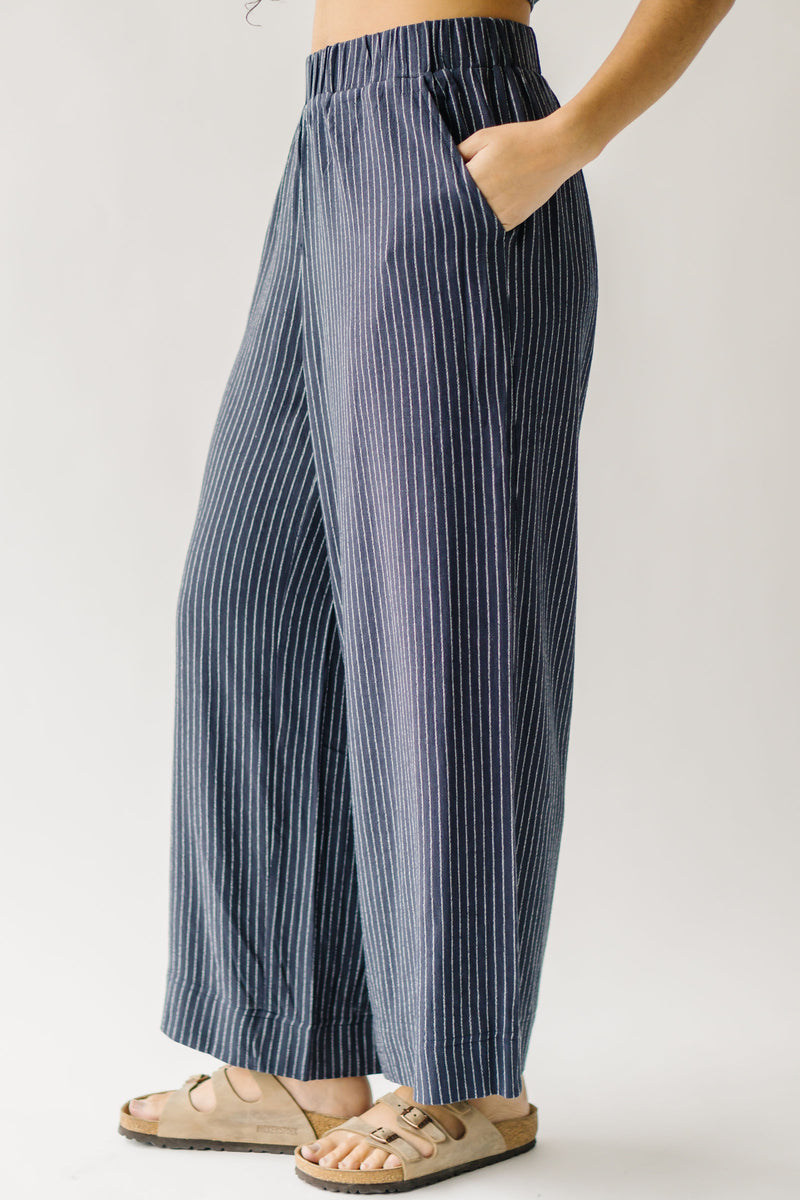 The Jackman Striped Pant in Dusty Blue