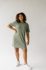 The Bassett T-Shirt Dress in Olive