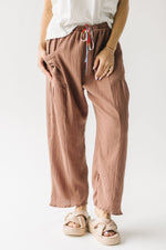 The Durst Drawstring Gauze Pant in Brown