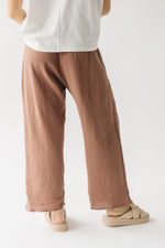 The Durst Drawstring Gauze Pant in Brown