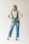 The Lesko Distressed Straight Leg Overall in Medium Denim