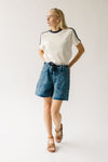 The Templin Barrel Denim Short in Medium Wash (PRE-ORDER: SHIPS MID MAY)