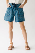 The Templin Barrel Denim Short in Medium Wash (PRE-ORDER: SHIPS MID MAY)