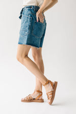 The Templin Barrel Denim Short in Medium Wash (PRE-ORDER: SHIPS MID MAY)