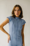 The Halford Line Accent Midi Dress in Light Blue