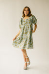 The Fontana Floral Detail Dress in Sage