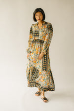 The Renton Mixed Patterned Maxi Dress in Black Multi
