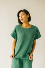 The Seyfried Ribbed Blouse in Green