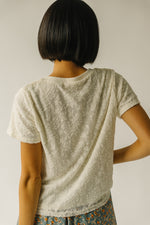 The Elowen Floral Textured Blouse in Ivory