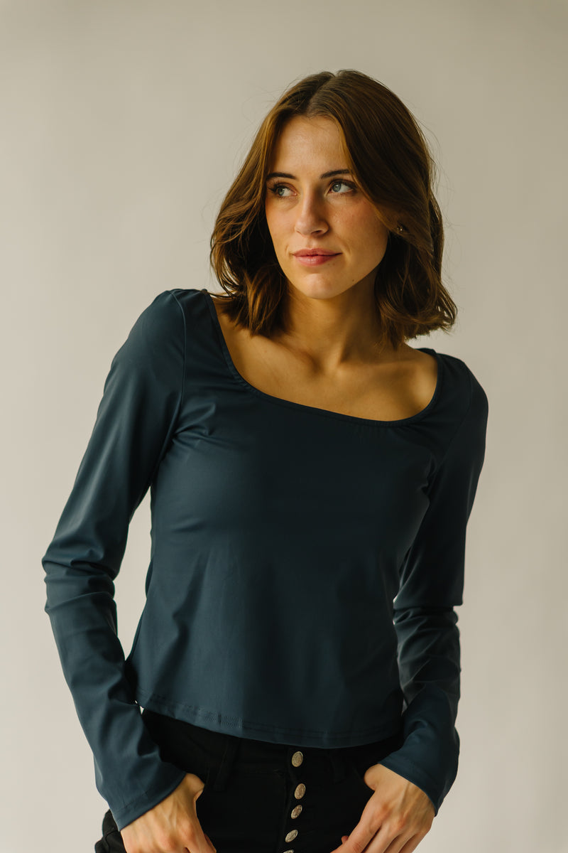 The Belson Square Neck Tee in Navy
