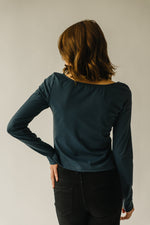 The Belson Square Neck Tee in Navy