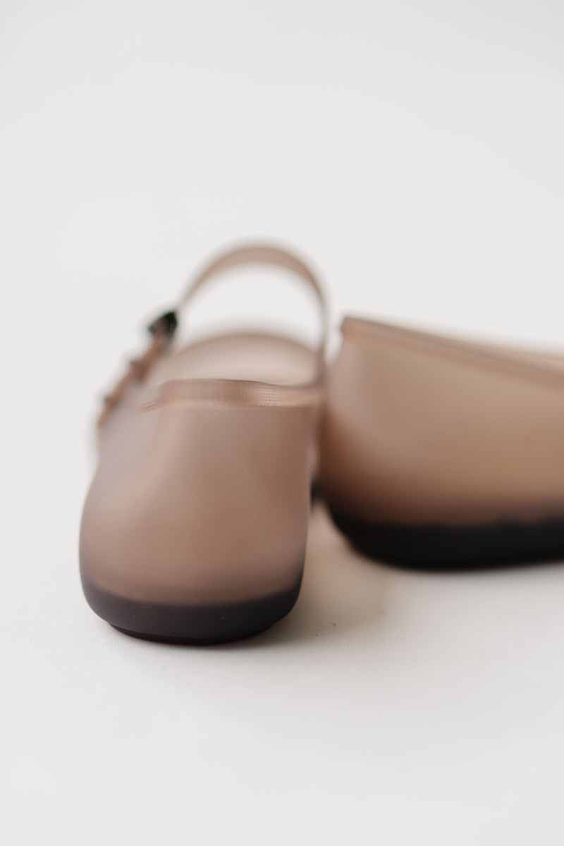 Melissa: The Soft Ballerina Sandal in Clear Brown