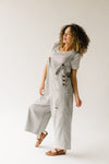 The Quentin Wide Leg Jumpsuit in Stone