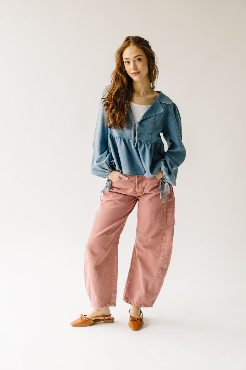 Free People: Good Luck Mid Rise Barrel Jean in Sunsetter