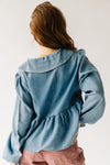 The Pullan Tie Front Blouse in Denim