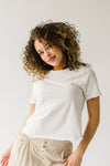 The Stanley Ruffle Hem Tee in Ivory